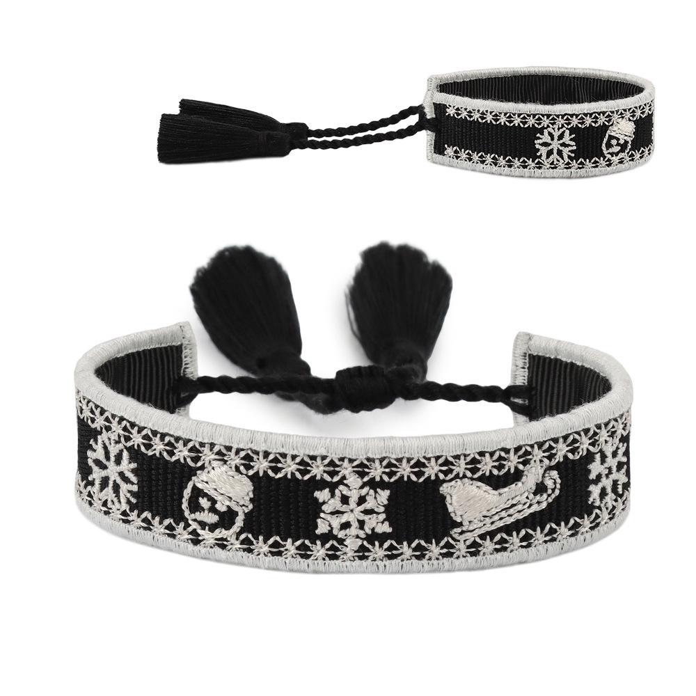 Christmas Tree Tassel Bracelet - Handwoven Creative Logo Design