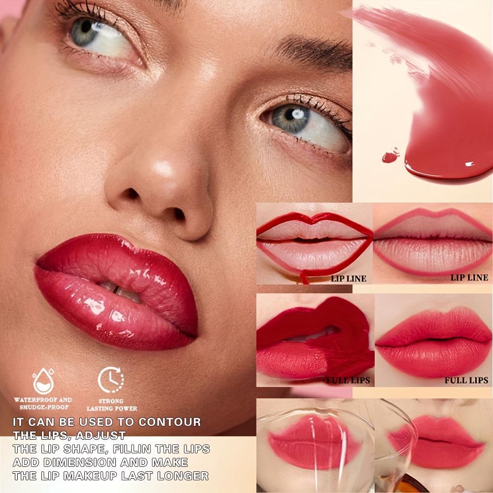 Gel per sopracciglia e tinta labbra 2 in 1 Strappabile Cosmetico Combinato Lunga Tenuta Colore Intenso Resistente al Sudore Trucco Peeling