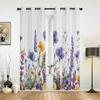 Cortinas de janela com estampa de margaridas e lavanda para sala de estar, cortina de luxo para quarto, persiana para cozinha, cortinas e persianas.