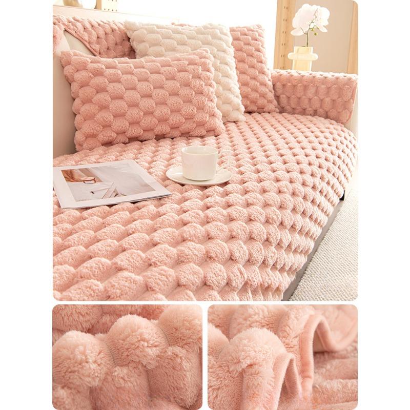 

Зимняя утолщенная термоплюшевая подушка для дивана, скандинавские простые нескользящие подушки для сиденья, зимняя ткань 50*70cm