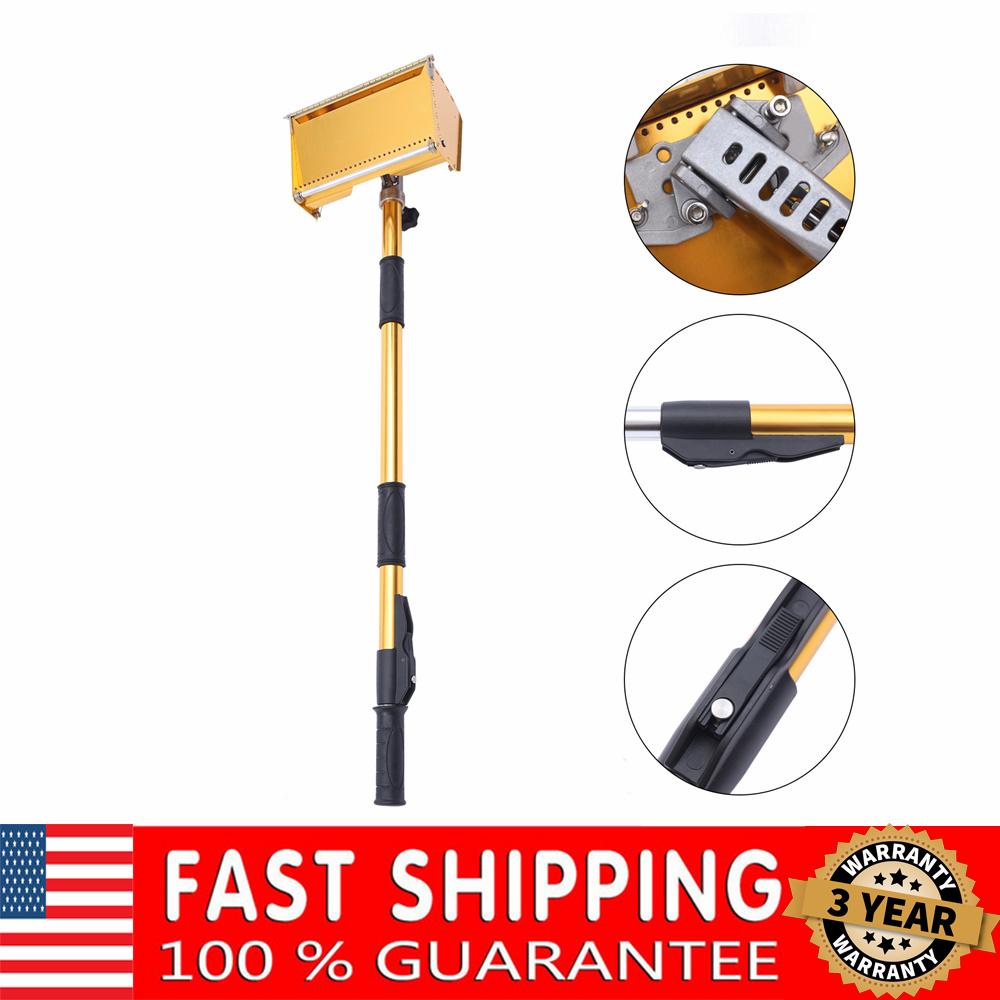 Professional Drywall Flat Finishing Box with 35"-59" Adjustable Handle Wide Quick Clean with Aluminum Box Mudding Tools