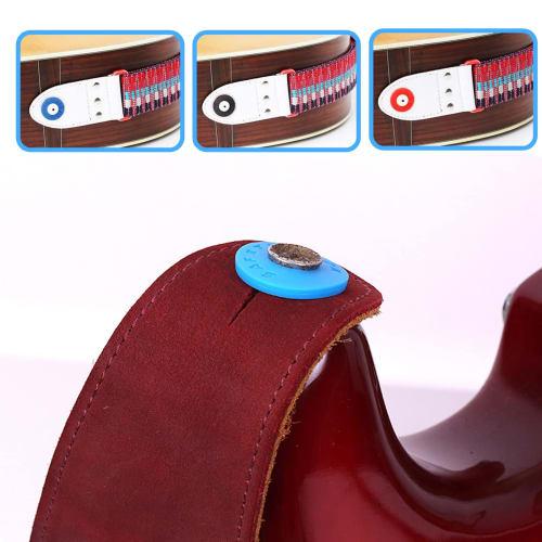 D.SigiYa Guitar Strap Lock Gaskets, Set of 8, Guitar Accessories, Safety Strap Lock Washers, Silica Gel, Anti-Slip, Drop Prevention, Strap Block, Easy