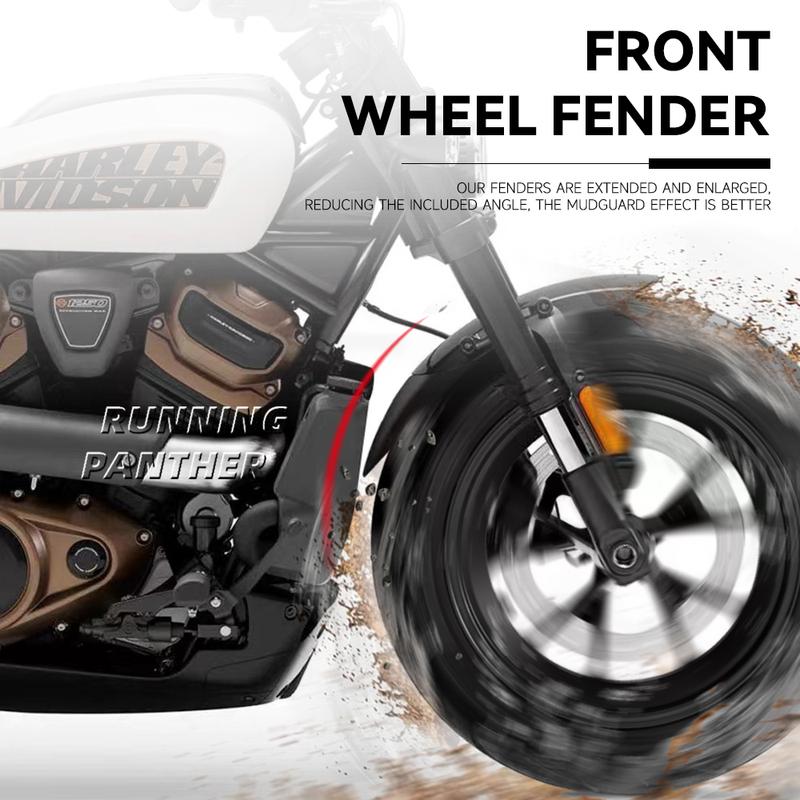 Motorcycle Accessories Front Wheel Rear Fender Mudguard Extender Extension For Harley Sportster 1250 S RH1250 RH 1250 2021 2022