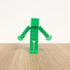 3D Printed Cube Robot Figurine Movable Joints Cube Man Stress Relief Toy Home Office Desktop Decoration Ornament