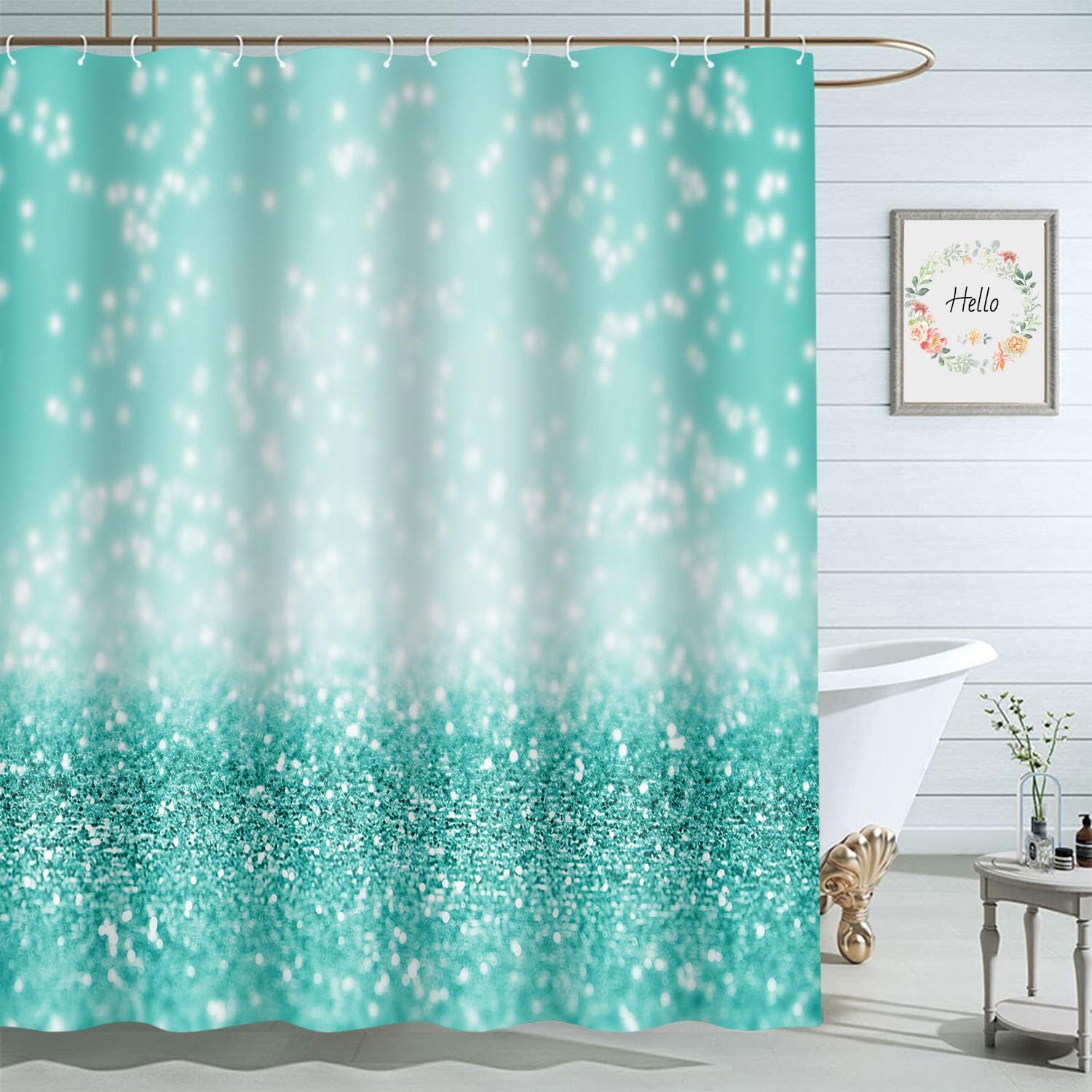 

Colorful Circle Art Rainbow Shower Curtains Bathroom Curtain Waterproof with Hooks 72x72 Inch for Men Women Boys Girls 90x180CM
