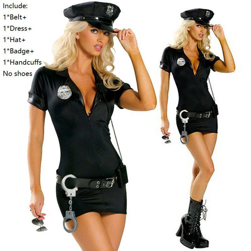 Alluring Sexy Female Cop Uniform Policewomen Costume For Unforgettable Halloween Fun
