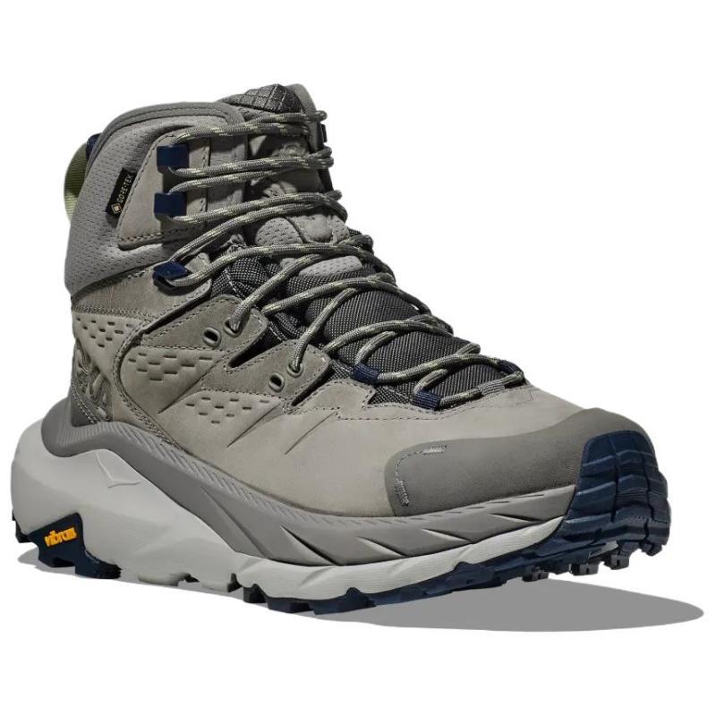 HOKA ONE ONE Kaha 2 Anti-Slip Wear-Resistant High-Top Trekking Shoes Men's Gray Sneakers 1123155-ADS