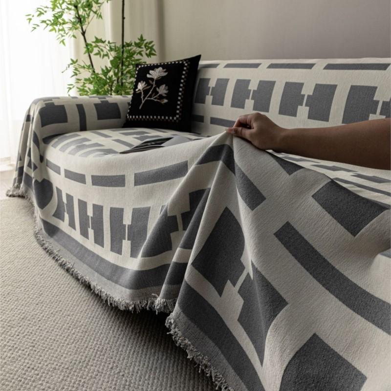Funda Sofa Home Chenille Geometric Sofa Mat Throw Blankets All-season Camping Picnic Blanket  Sofa Cover