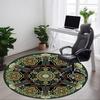 1pc Mandala Pattern Chair Carpet for Office Non-Slip,  Machine Washable Rug for Office, Room - Polyester, Machine Made Yy251029168