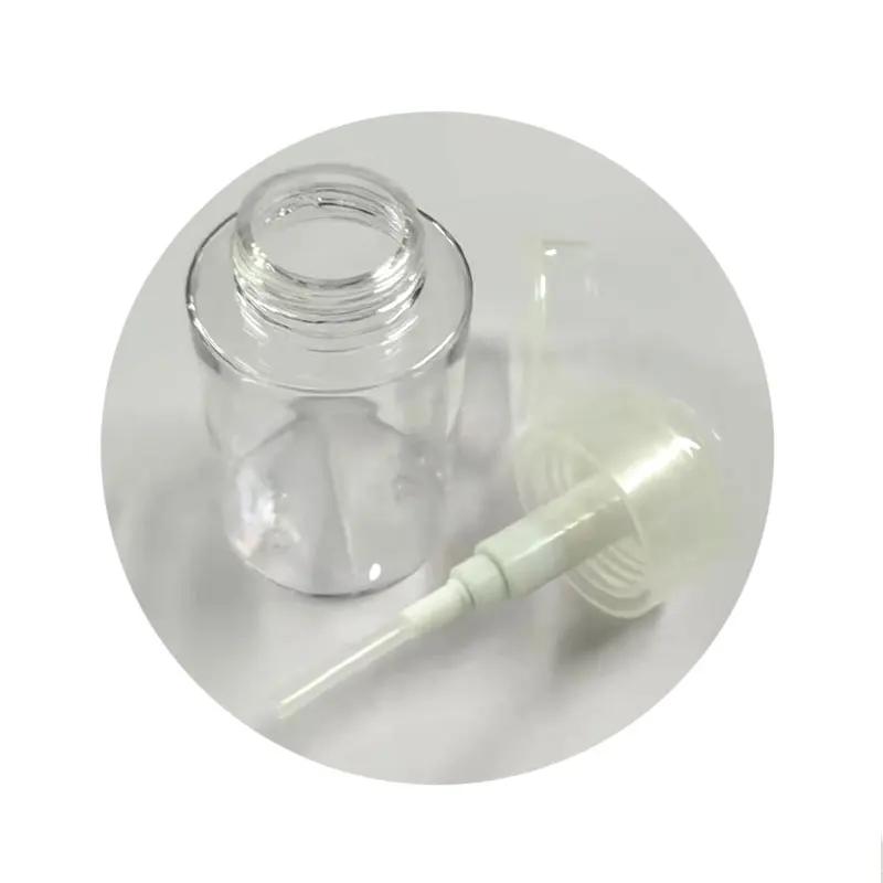 1Pcs Refillable Bottles Push-type Bottling Push Down Empty Pump Dispenser Bottle for Nail Polish and Makeup Remover Bottle