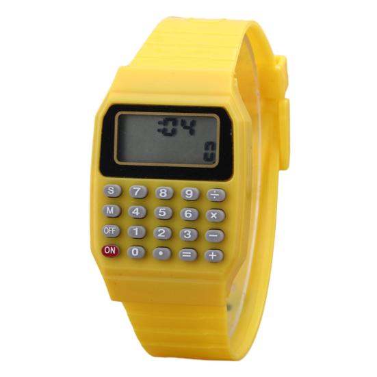 Children Digital Square Mini Portable Calculator Wrist Watch Exam Tool Kids Gift