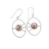 Pink copper Turquoise Gemstone 925 Sterling Silver Jewelry Gift Earrings 2.00" EE-52-39