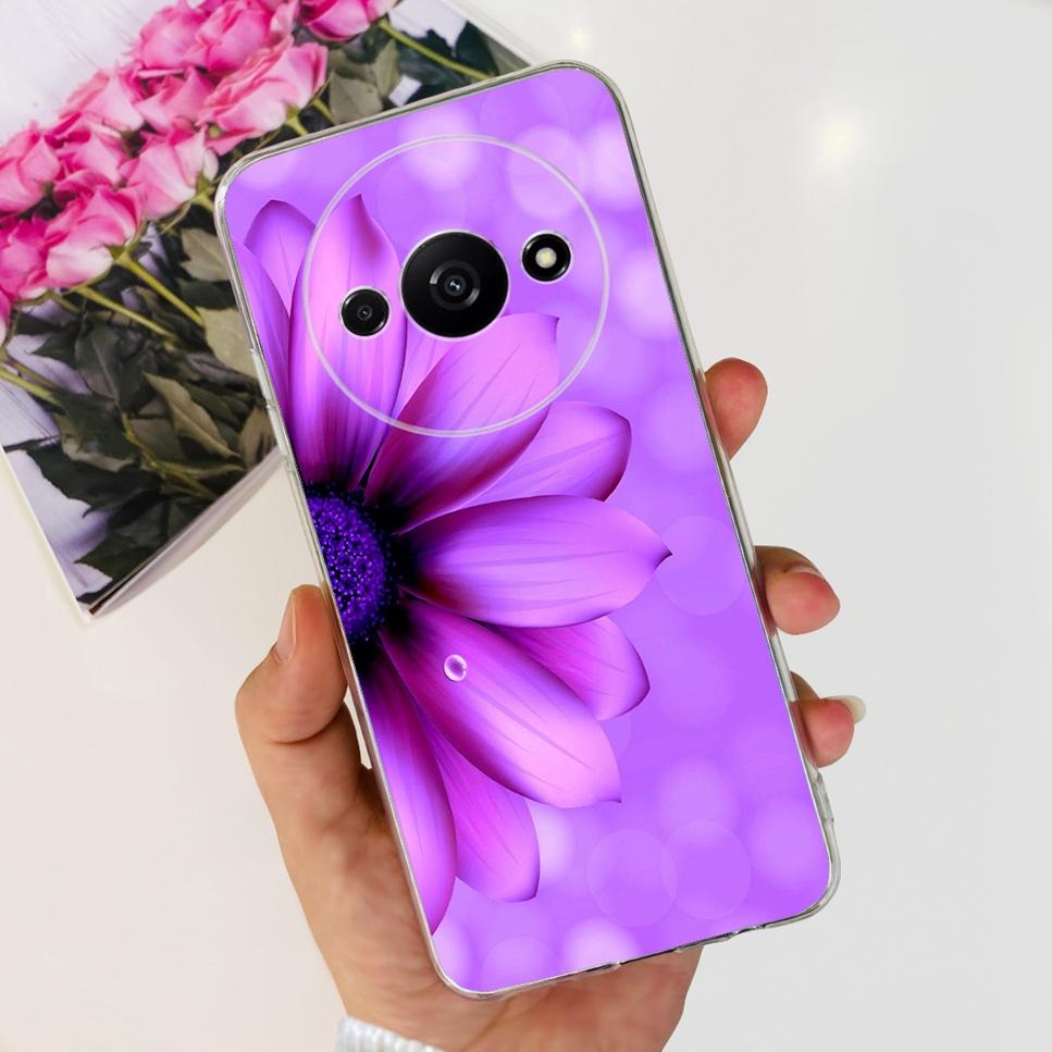 For Xiaomi Redmi A3 4G Case Fashion Girl Cartoon Print Soft Silicone Back Cover For Redmi A3 6.71" Shockproof Phone Case Funda