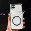 Upgraded Big Lens Protection Case for OPPO A54 4G Luxury Leather Casing with Magnetic Ring