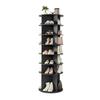 7 Tiers Rotating Shoe Rack Tower, 360 Degrees Spinning Shoe Rack, Revolving Storage Round Carousel Display