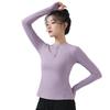 Damen Schnelltrocknendes Slim Fit Outdoor-Sportoberteil – Langarm Yoga & Lauf-Reißverschlusshemd