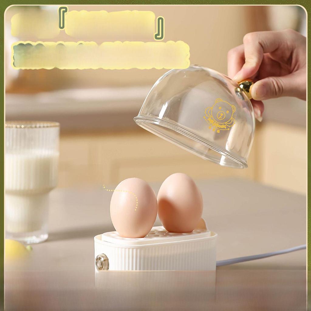 Compact Multi-Function Egg Cooker for Dormitory and Home - Perfect for Hot Spring and Boiled Eggs, Single-Serve Breakfast Essential.