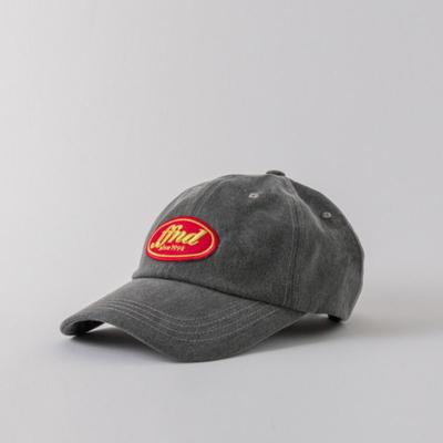 Człowiek & kot FFOUND VINTAGE NASZYWKA CZAPKA BASEBALLOWA / WĘGLOWY