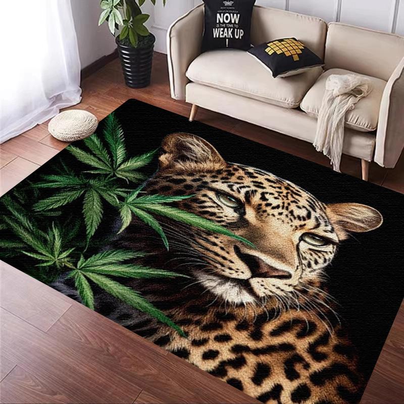 Rose leopard print carpet African cheetah room decoration Large Area Rugs Living Sofa Doormat Non Slip Hallway Balcony Floor Mat