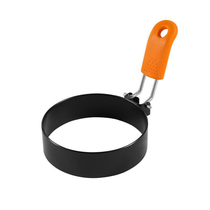 

Stainless Steel Non-stick Egg Ring with Folding Handle помаранчевий