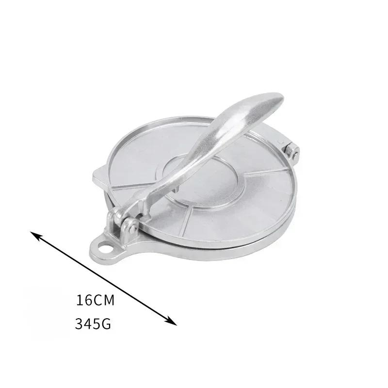 16/20 cm gjør-det-selv-tortillapressemaskin Aluminiumslegering Manuell maistortillas Deigpresseverktøy Kjøkken Baketøy Tilbehør til matlaging