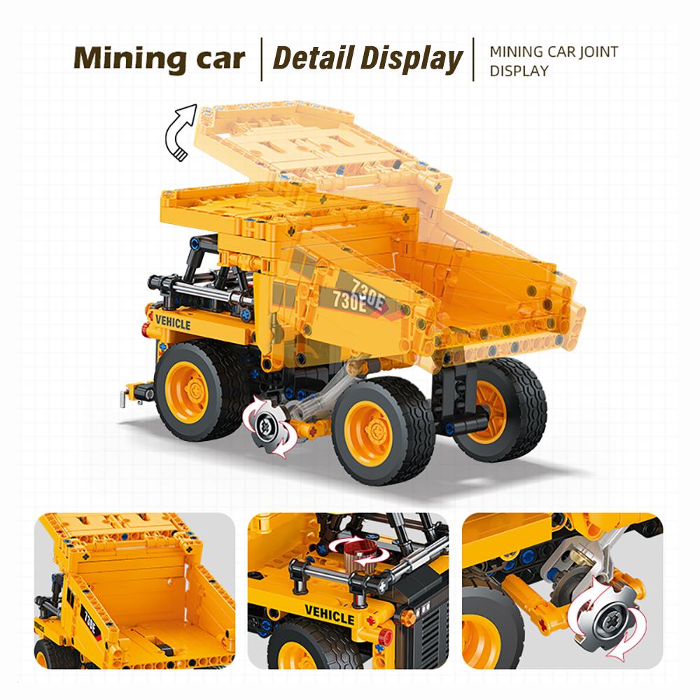 405PCS City Engineering Vehicle Building Blocks Set 3D Wheel Loader Mining Truck Crane Excavator DIY Toy for Children