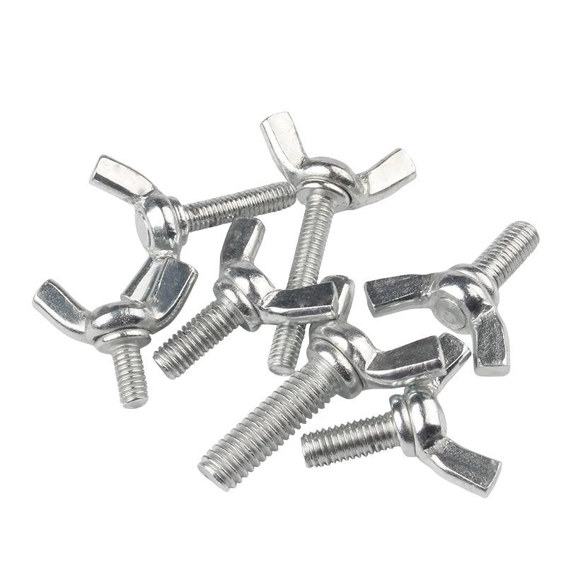 Galvanized Carbon Steel Wing Nut (Butterfly Head, Knurled Hand-Tightening) Screw