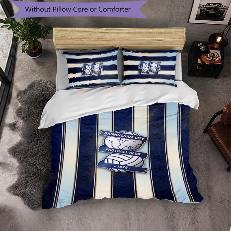 Birmingham City Themed Bedding 3Pcs Duvet Cover Set Decorative Bed Linen For Teen Room Home Decoration