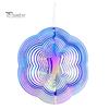 Weatherproof Wind Spinner Hexagon 3D Colorful Bird Reflector Highly Reflective Indoor Outdoor Hexagonal Garden Yard Farm Hanging Chime Deterrent