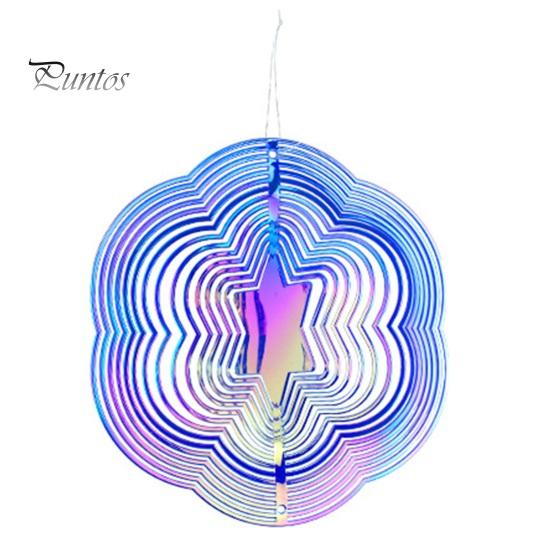 Weatherproof Wind Spinner Hexagon 3D Colorful Bird Reflector Highly Reflective Indoor Outdoor Hexagonal Garden Yard Farm Hanging Chime Deterrent