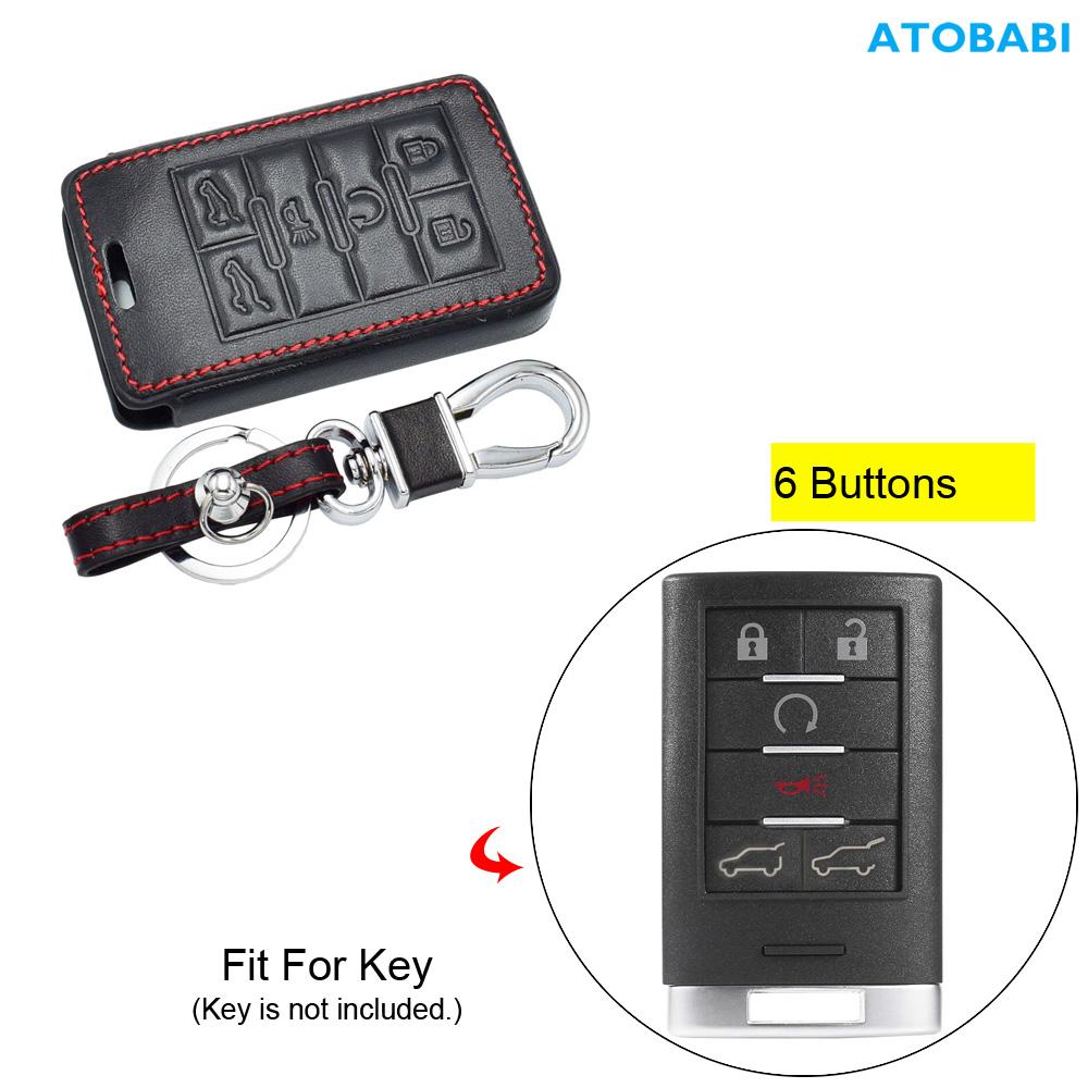 Leather Car Key Cover Remote Fobs Shell Case Auto Accessory For Cadillac Cts Coupe Wagon Dts Srx Sts Escalade Chevrolet Corvette