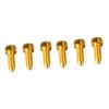 6PCS Guitar Hex Head Screws Double Tremolo Bridge Saddle String Locking Screw with Taper Tip Gold