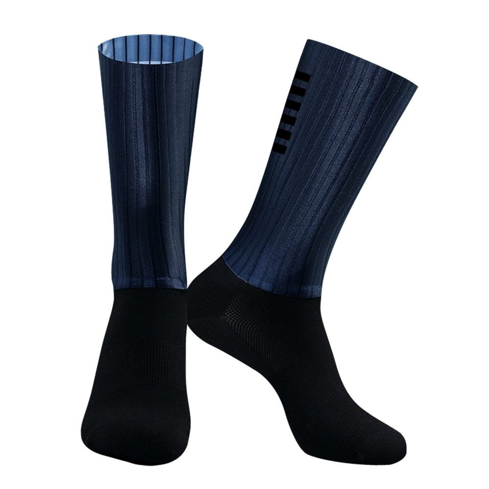 

Breathable Sports Socks Sweat Absorption Whiteline Cycling Socks Outdoor Sports Summer Aero Socks темно-синий
