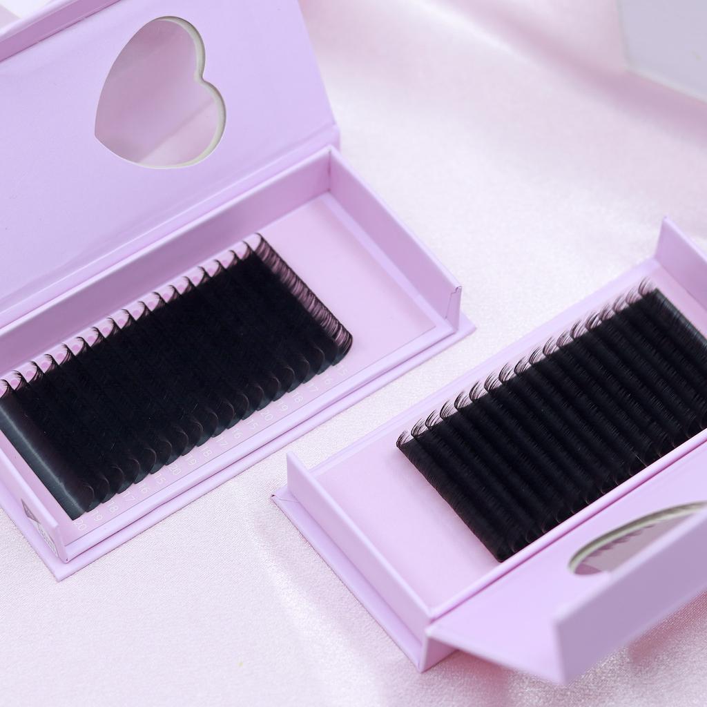High Quality D Curl Brown 3D/4D/5D W-Shaped Lashes Easy to Graft Long-Lasting Premade Fans Eyelash Extensions