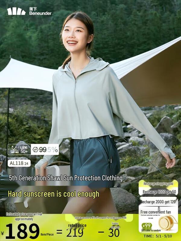 Ультратонкая солнцезащитная накидка-куртка серии Ice от Beneunder