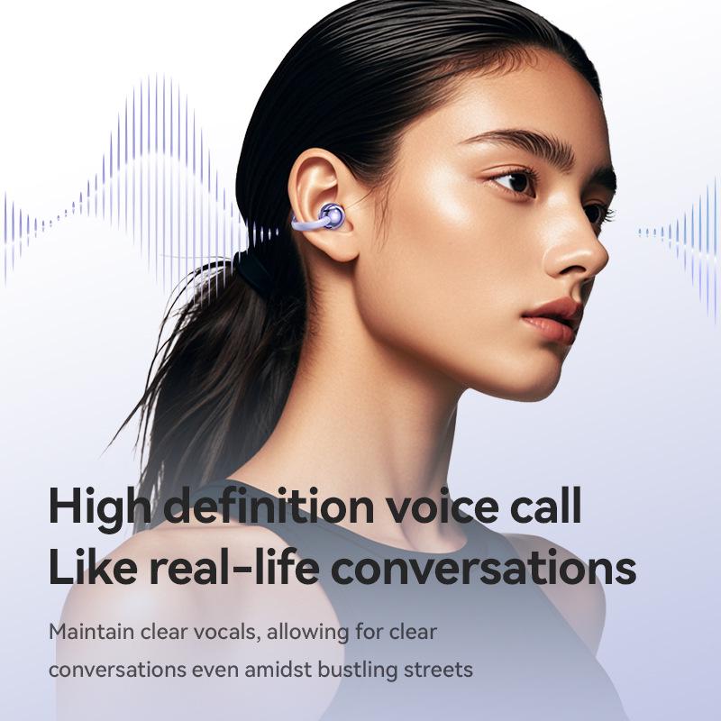 M91AI Bluetooth Bone Conduction Earbuds: Clip-on, High-Quality Sound, Smart Translation, Wireless.