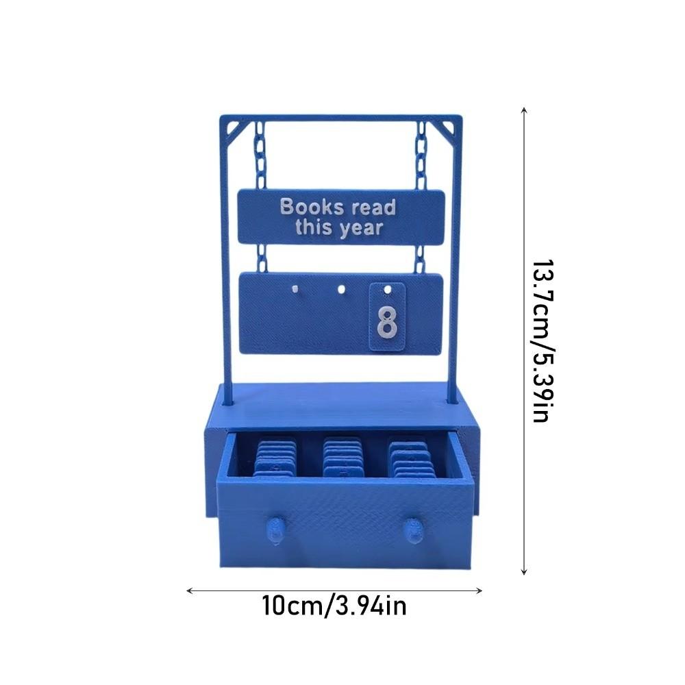 Wear Resist 3D Book Read Counter Books Read This Year Manual Rotation Hanging Book Counter Bookish Decor Drawer