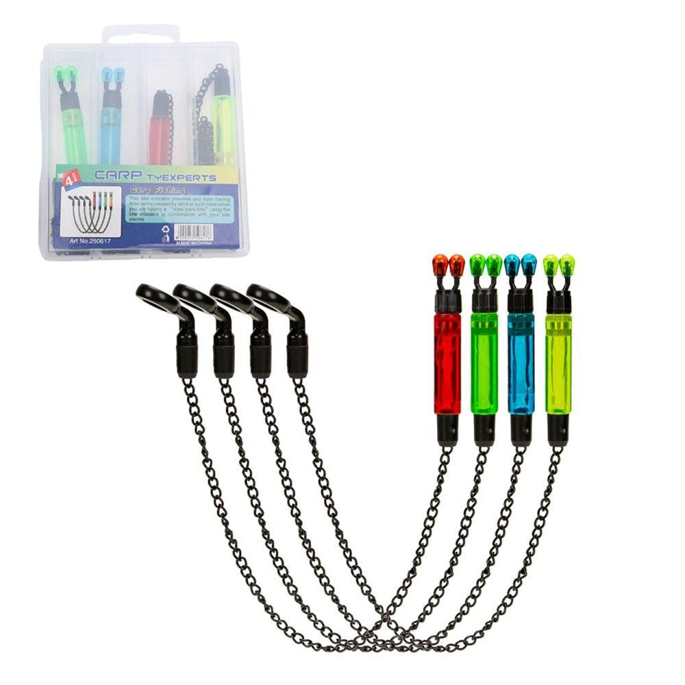 4PCS 31.5*1cm Night Fishing Alarm Lightweight Fishing Swing Bite Alarm  For European Carp Fishing