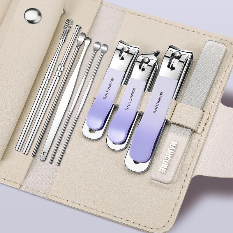 Douyin with The Same Gradient Nail Clippers Rotating Bag Set Nail Clippers Nail Clippers Set Size Oblique Nail Clippers