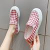 Women's Vulcanize Shoes 2025 Summer New Style Canvas Gym Sports Shoes Female Anti-slip Thick Bottom Korean Version Soft Grid