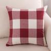 45cm Plaid Print Flachs Quadrat Kissenbezug Kissenbezug Kissenbezug Home Decor