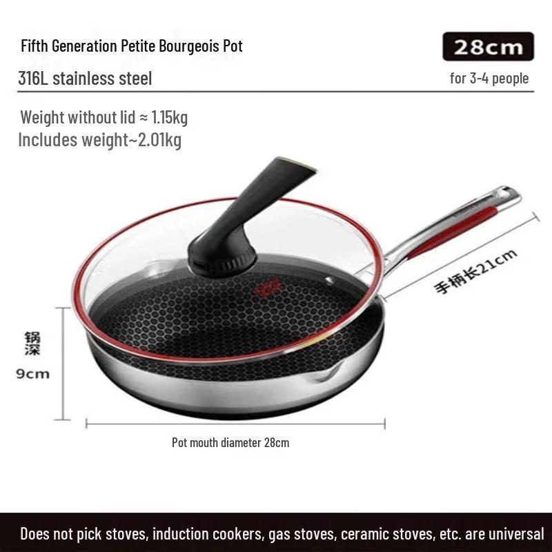 

KOBACH 5th Gen 316L Stainless Steel Non-Stick Flat-Bottom Wok