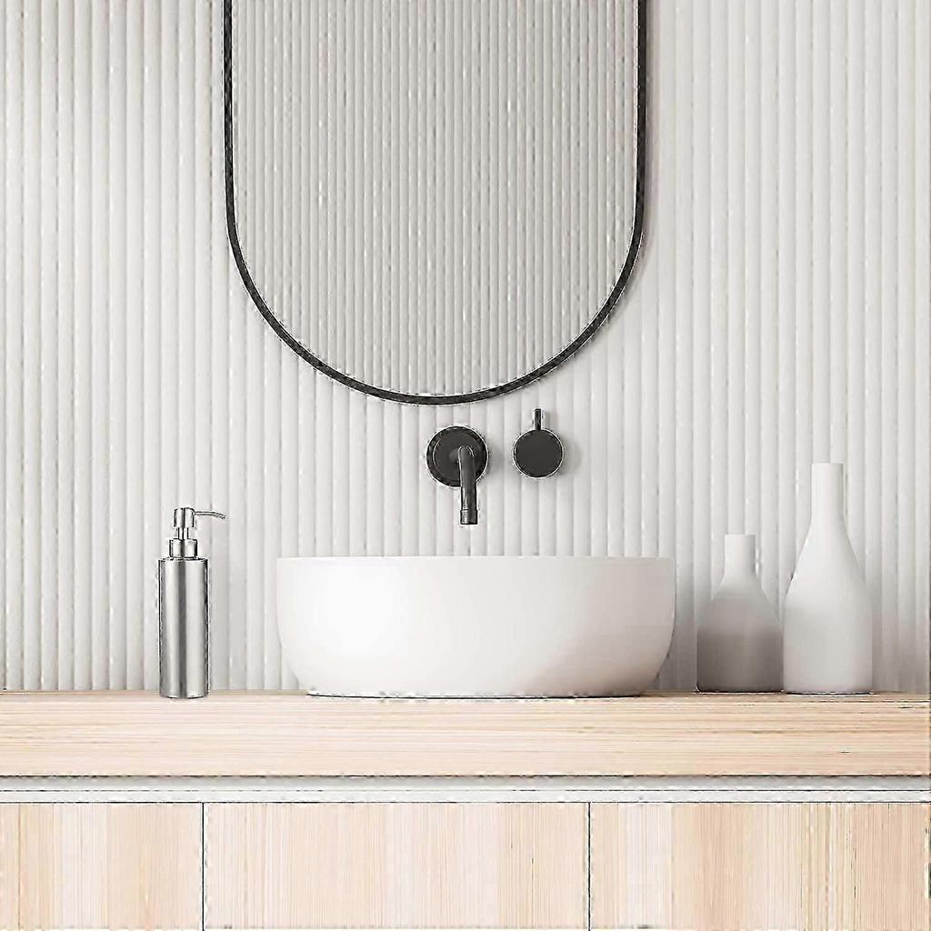 Refillable Soap Dispenser in Brushed Stainless Steel 220 ML Silver