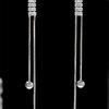 Rectangle tassel pearl earrings ins style personalized light luxury stud earrings fashionable new versatile earrings