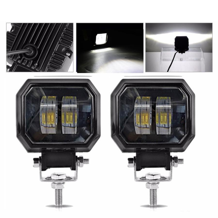 2PC 3Inch 12V 24V 6500K 40W Waterproof CREE LED Light Bar Offroad Car Boat Led Work Light Spot Light