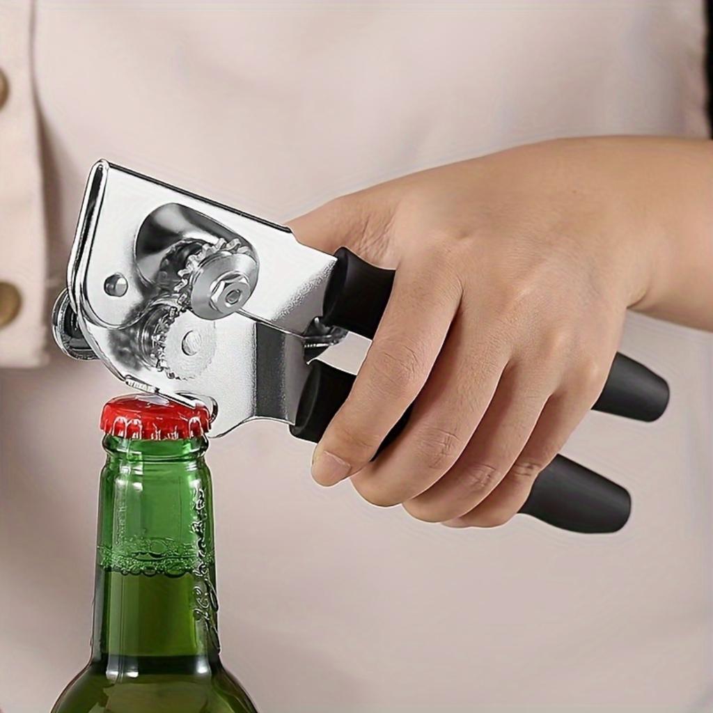 Heavy Duty Manual Metal Can Opener, Ergonomic Extra Long Handle With Oversized Easy-Grip Knob For Large Food Cans Household Kitchen Gadget