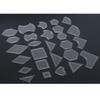 54pcs/set Acrylic Ruler Quilt Patchwork Template Quilting Sewing DIY Tool Craft Circle, Hexagon, Pentagon, Square, Triangle