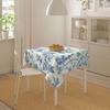 Vintage Floral and Bird Square Tablecloth Washable Botanical Garden Birds Decorative Table Cloth Cover for Dining Party Picnic