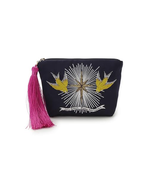 BROWN x KEITA Tassel Pouch LWGG261354 NVY F [Lily Brown] LILY MARUYAMAEmbroidered Women s
