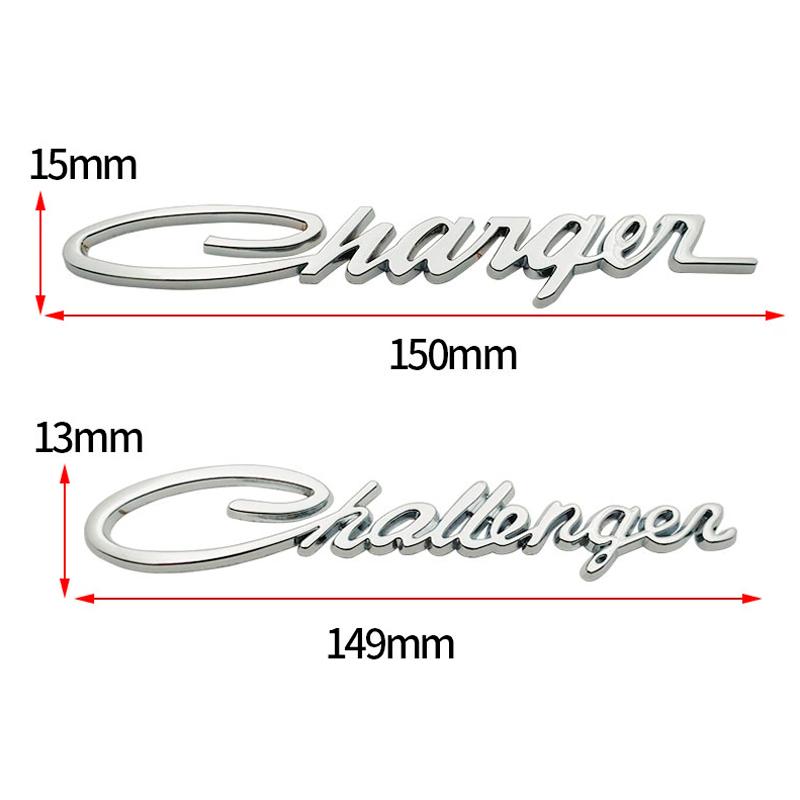 3D Kovový Znak Challenger Odznak Charger Samolepky na Zadní Kufr pro Charger Challenger Auto Dekorační Doplňky Kroužek na Klíče